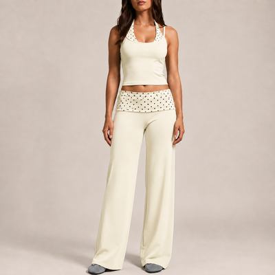 White With Polka Dots